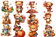 Autumn Teddy Bear Clipart, an Illustration by Designworld (Thumbnail 3 of 5)