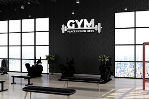 Modern Fitness Logo Mockup