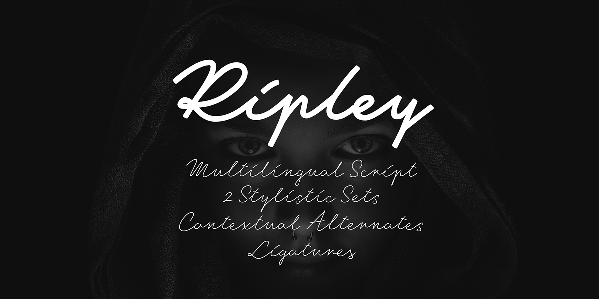 Ripley, a Script Font by GRIN3 (Nowak) (Photo 1 of 6)