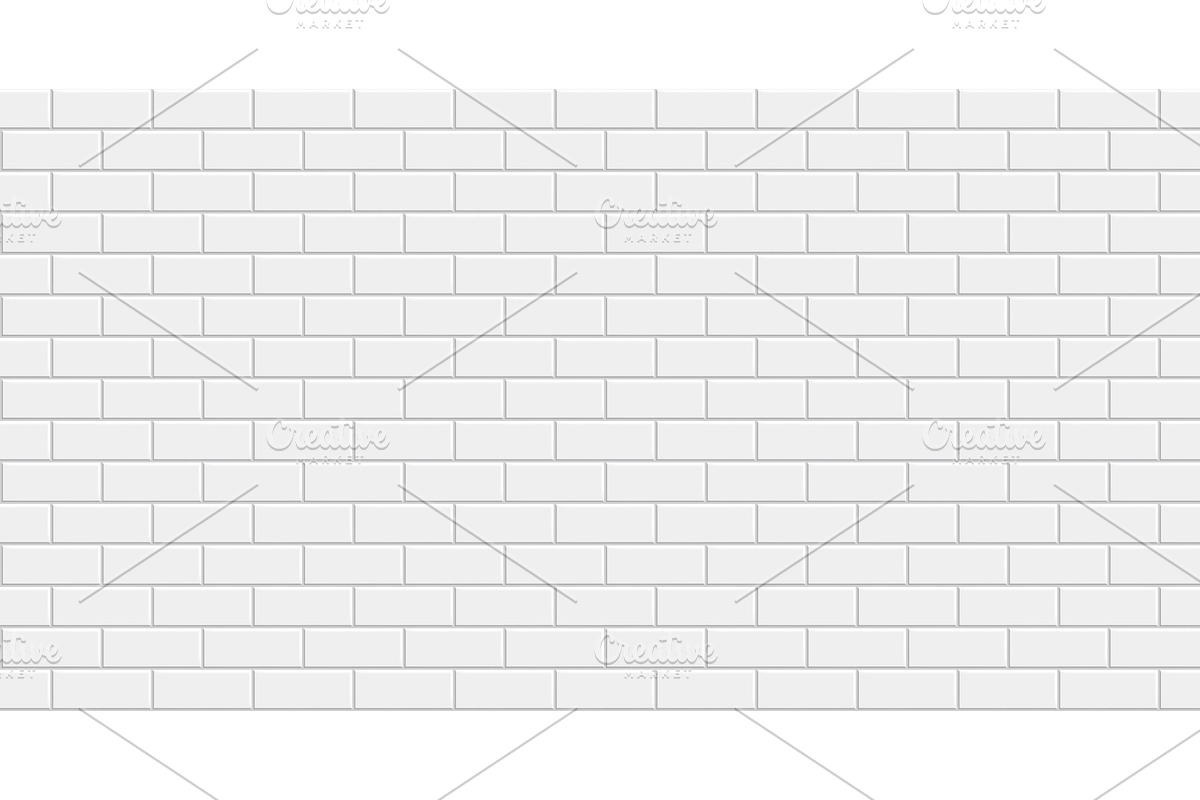 White bricks texture. Seamless wall, an Object Illustration by Frogella