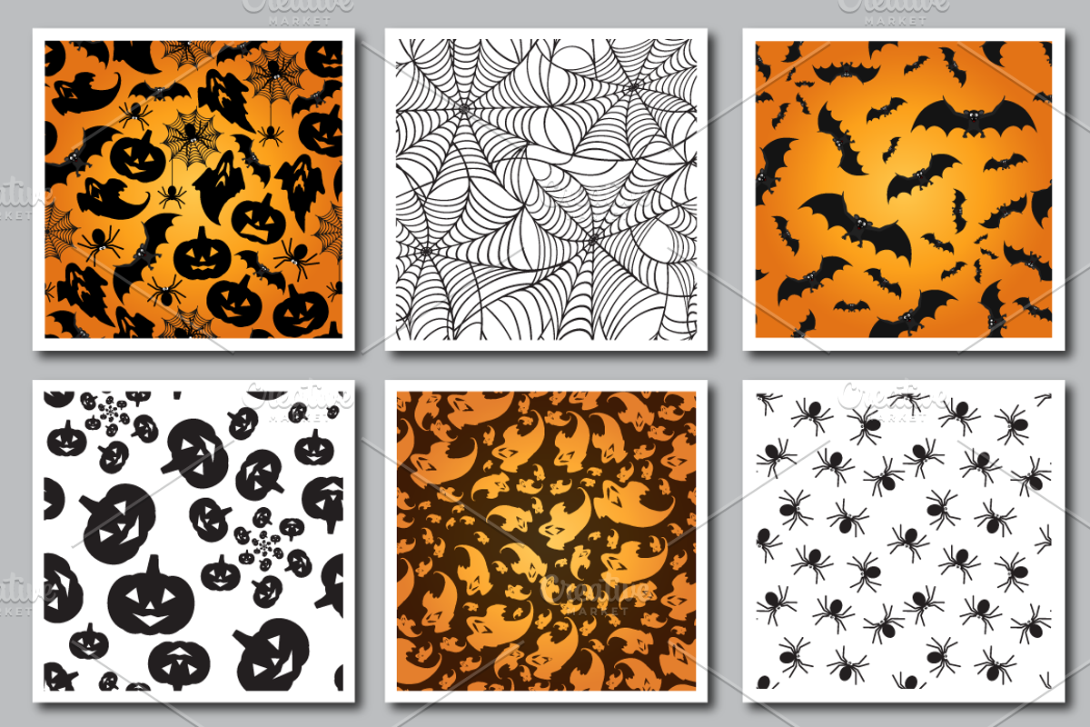 Halloween Seamless Patterns, a Pattern Graphic by Elinorka