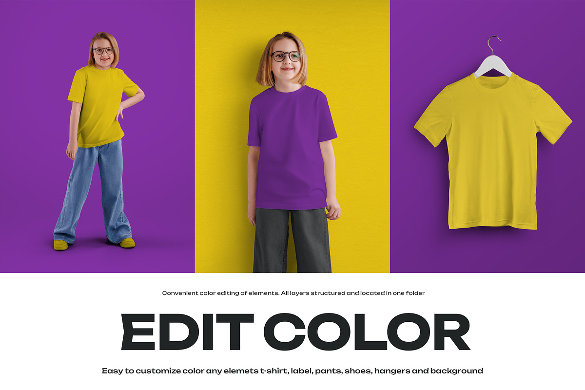 12 Mockups of a Children's T-shirt, a Shirt Mockup by Grow Design Craft Studio (Photo 2 of 8)