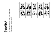 50 Panda Illustration Set, an Animal Illustration by The Journey Atelier (Thumbnail 4 of 4)