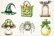 Halloween Green Gingham Clipart, an Illustration by Rose Art (Thumbnail 3 of 7)