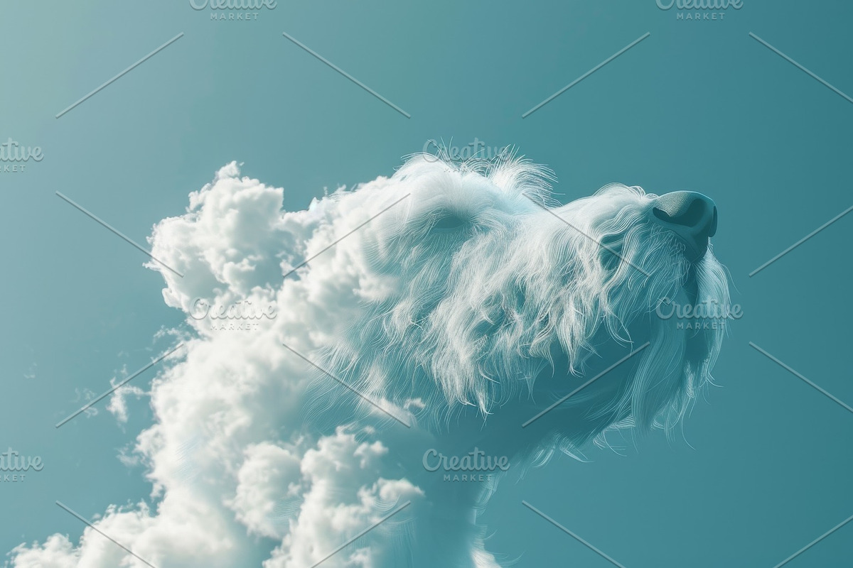 90 Clouds animals against a blue sky, an Animal Illustration by Handmadefont (Photo 58 of 64)