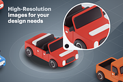 Carly - 3D Car Icon Set, a Cars & Vehicle 3D Model by Illustraly Design (Thumbnail 4 of 8)