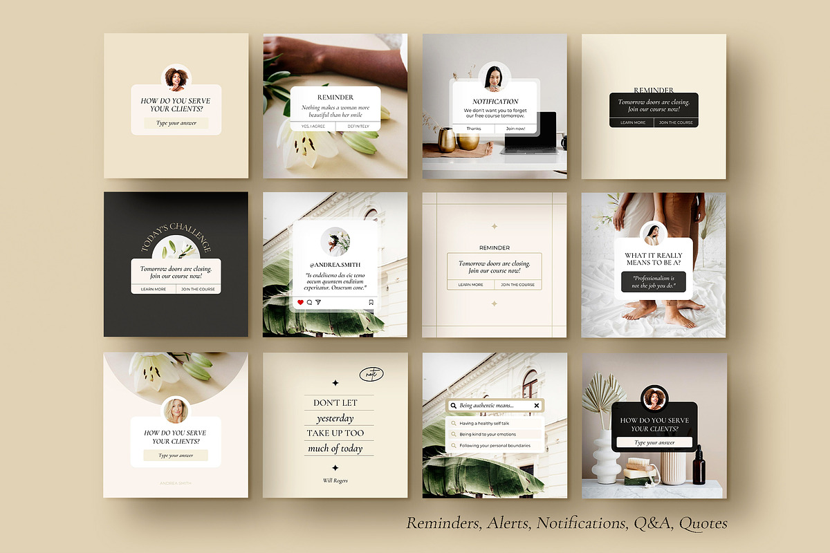 Instagram Feed Templates for Coaches, a Social Media Template by Mirazz (Photo 5 of 29)