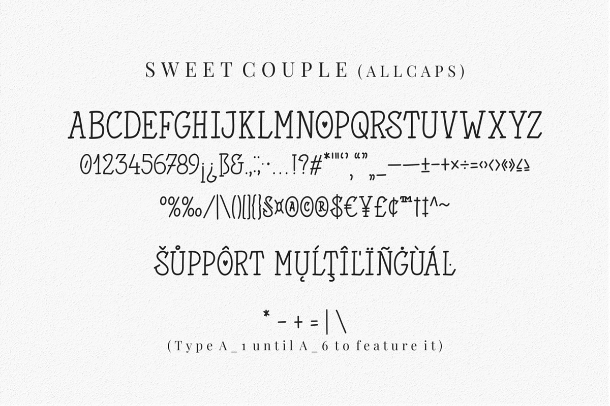 Sweet Couple - A Lovely Display Font, a Handwritten Font by a Piece of Cake (Photo 7 of 8)