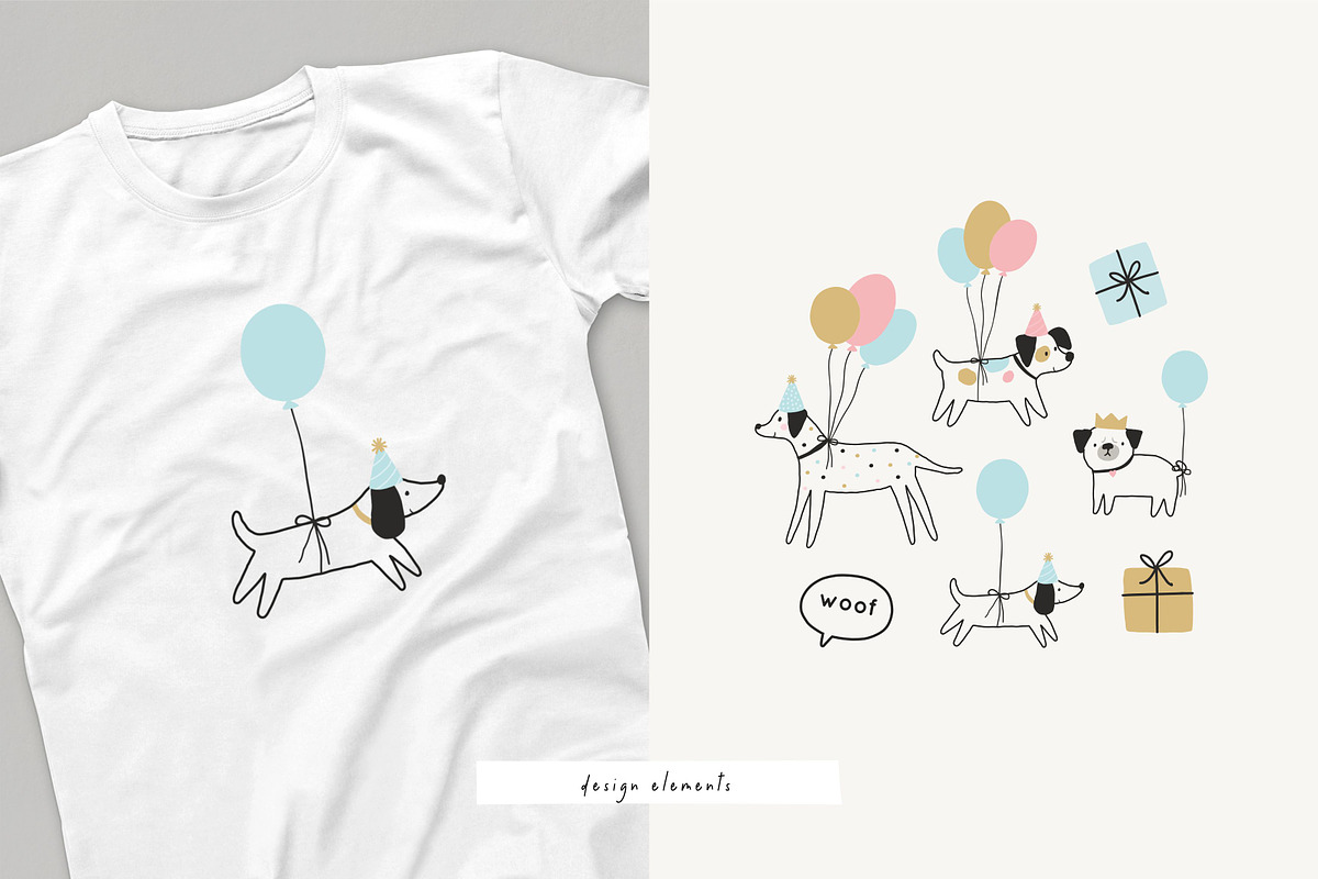 Best dog ever - cute cartoon dogs, an Animal Illustration by Barkova Nadya (Photo 5 of 7)