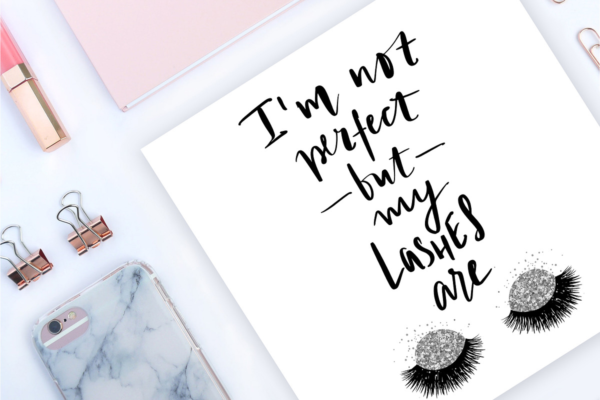 Lashes quotes for fashion girls., a Decorative Illustration by Yana Lesiuk (Photo 7 of 9)