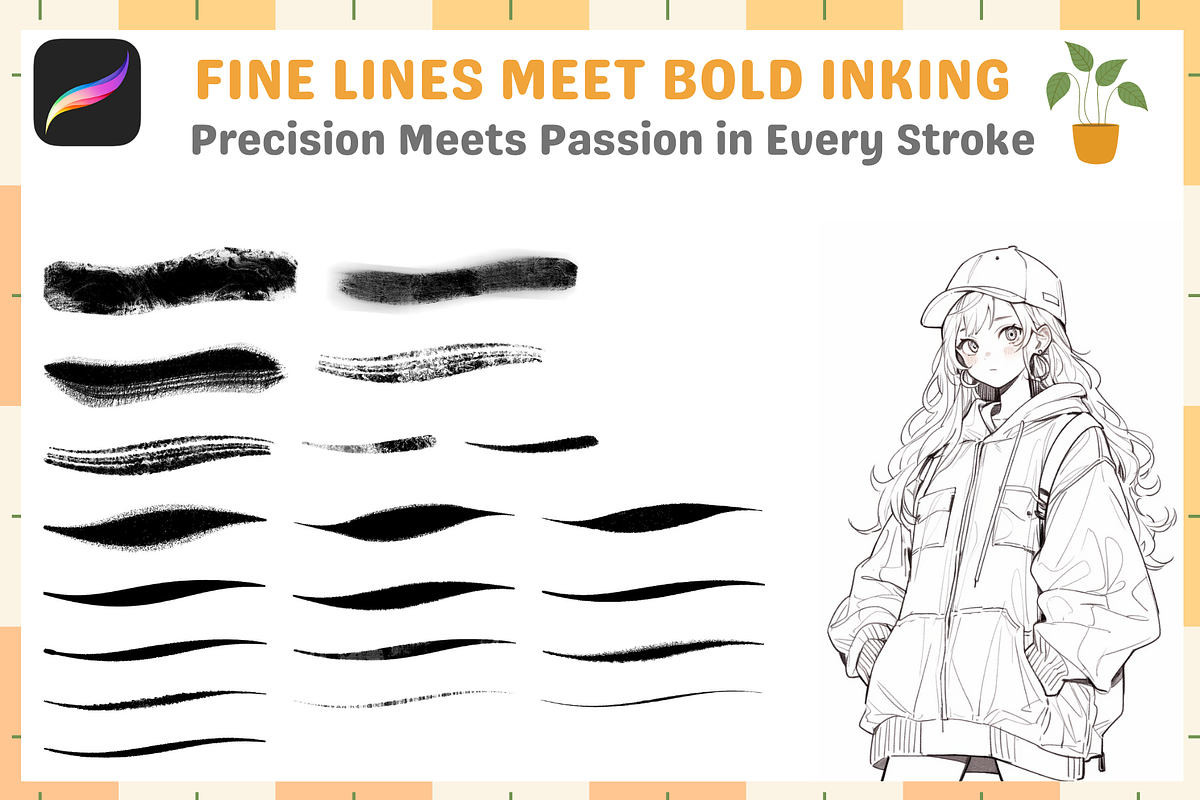 Procreate Oily Inkers and Sketch, a Brush Add-On by Cozy Brushery (Photo 4 of 9)