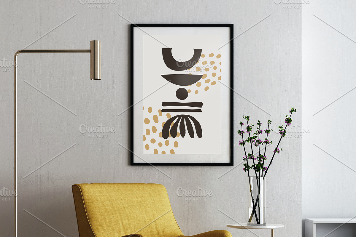 Boho Vector Art Print Elements, a Background Graphic by CojoMoxon (Photo 6 of 9)