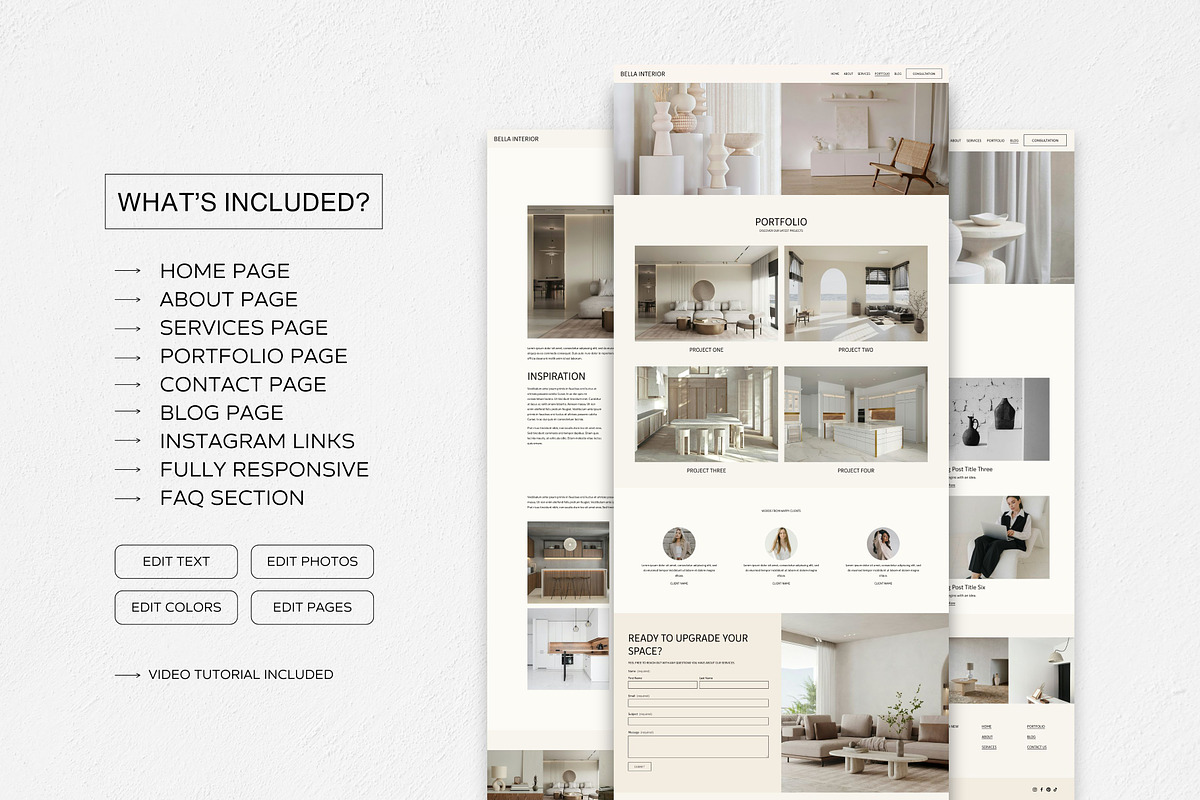 Squarespace 7.1 Template: Bella, a Squarespace Template by Deb Creative Studio (Photo 5 of 9)