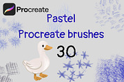 Procreate Pastel Brushes, a Brush Add-On by Elatedowl (Thumbnail 1 of 5)