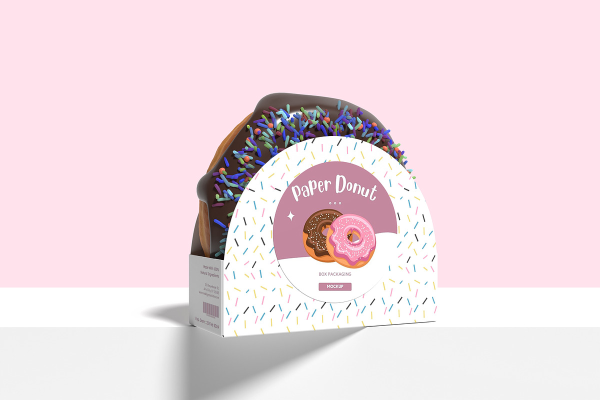 Donut mockup, a Product Mockup by xavier_studio (Photo 3 of 5)