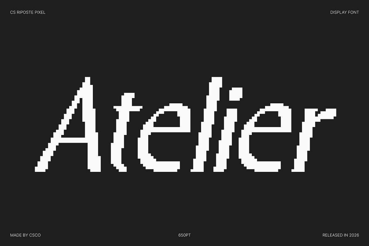 CS Riposte Pixel, a Sans Serif Font by Craft Supply Co. (Photo 2 of 8)