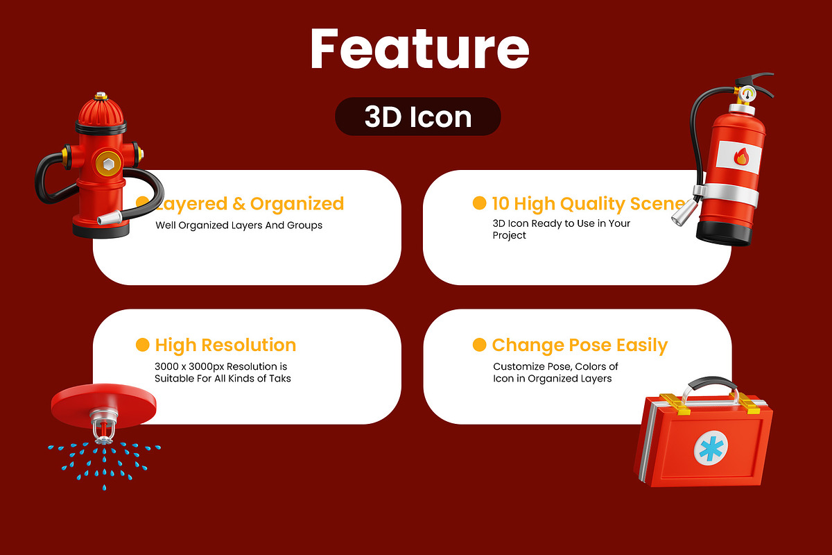 Emergency Service 3D Icon Pack, a 3D by baii09 (Photo 2 of 6)