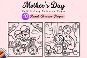 Bold & Easy Mother's Day Coloring, a Seasonal Illustration by Neon Studio (Thumbnail 1 of 4)