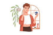 Women doing skin care routine set, a Person Illustration by Good Studio (Thumbnail 2 of 8)