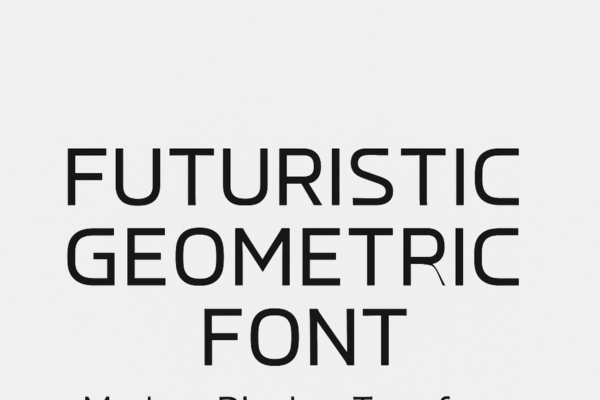 Futuristic Geometric Display Font, a Handwritten Font by RAHMAT (Photo 3 of 4)