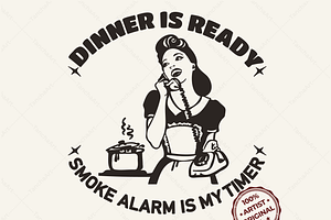 Retro Housewife SVG Funny Kitchen, a Graphic by TanchaArt