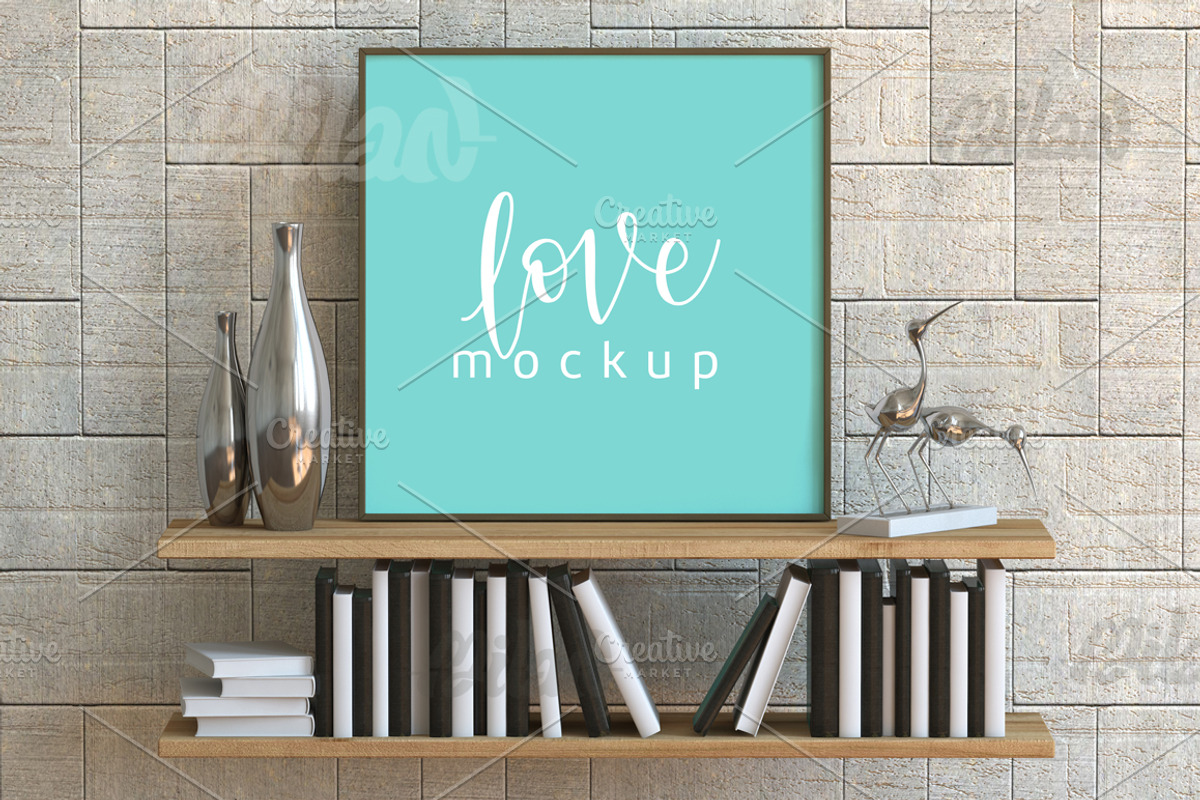 Square White Frame Mockup, Poster, a Print Template by Milan Mockup (Photo 1 of 4)