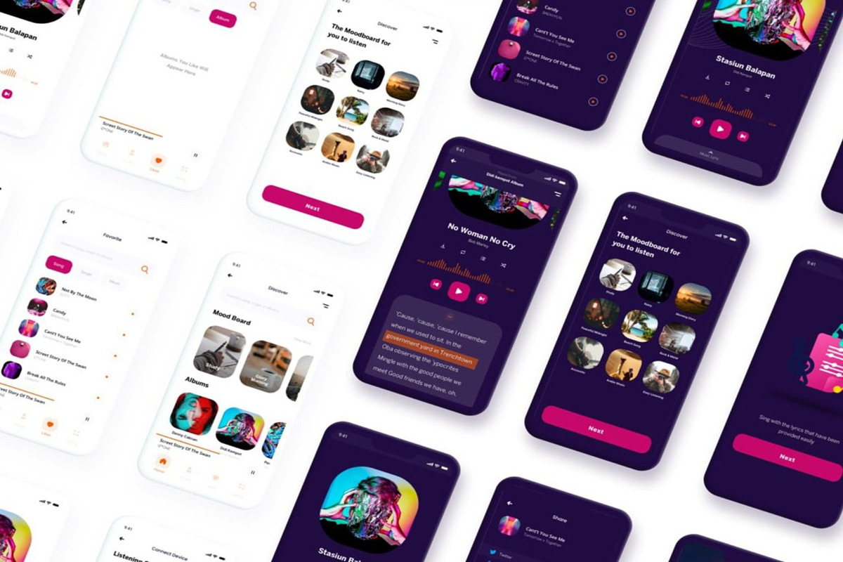 Lagunya - Music Apps Mobile Ui Kit, an UI Kit Template by Lumina_ui_ux202 (Photo 5 of 6)