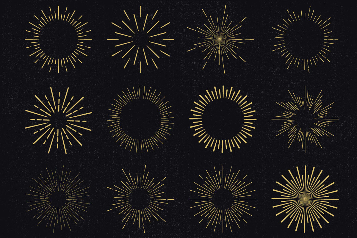 12 Vintage Sunbursts, an Object Graphic by Tori Design (Photo 2 of 3)