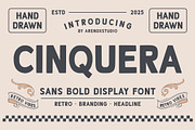 Cinquera – Sans Bold Display Font, a Sans Serif Font by Arendxstudio (Thumbnail 1 of 8)
