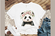 Cute Spring Panda Clipart, an Illustration by Sublimation Artist (Thumbnail 4 of 6)