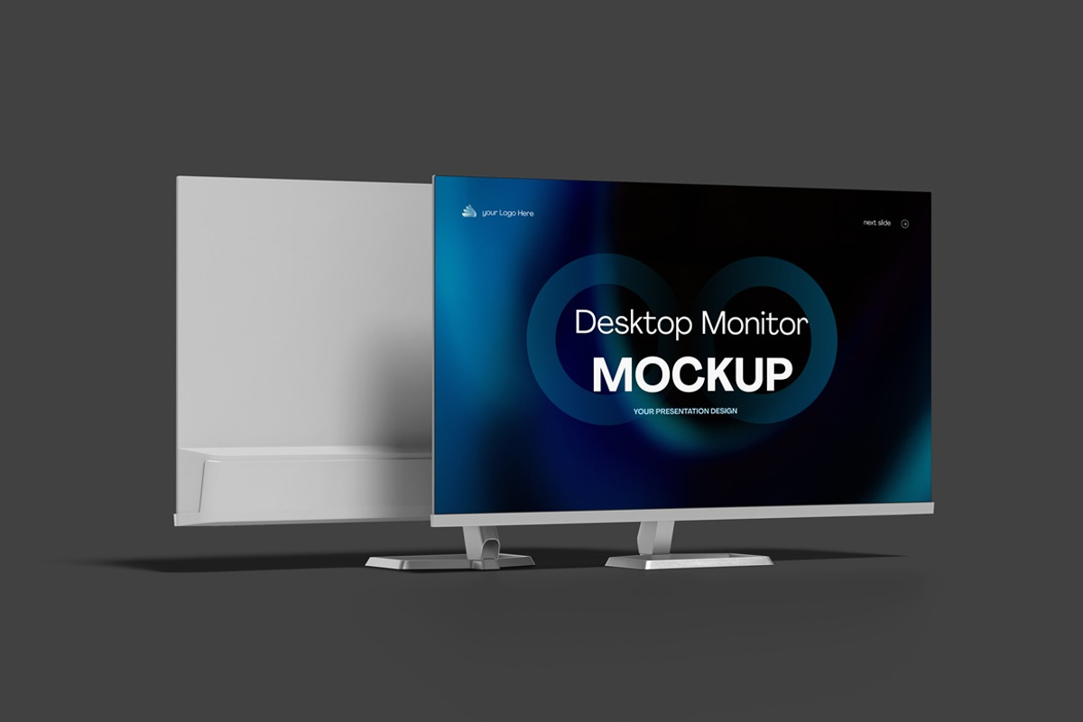 Desktop Monitor Screen Mockup, a Wearable Device Mockup by Onezero (Photo 2 of 7)