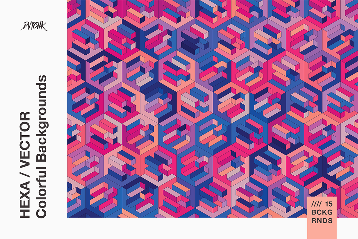 Hexa | Colorful Vector Backgrounds, a Pattern Graphic by dvtchk (Photo 2 of 10)