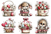 Whimsical Easter Eggs Basket Clipart, an Illustration by Daily.Designs (Thumbnail 6 of 7)