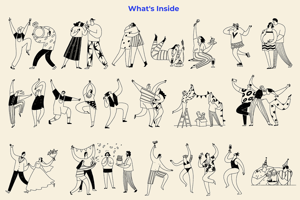 Cheers! Happy People Illustrations, a Person Illustration by Olly Kava (Photo 5 of 10)