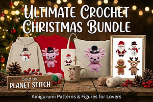 Christmas Realistic Crochet PNGs