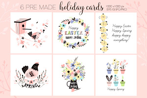 Easter Spring Cute Graphic Set