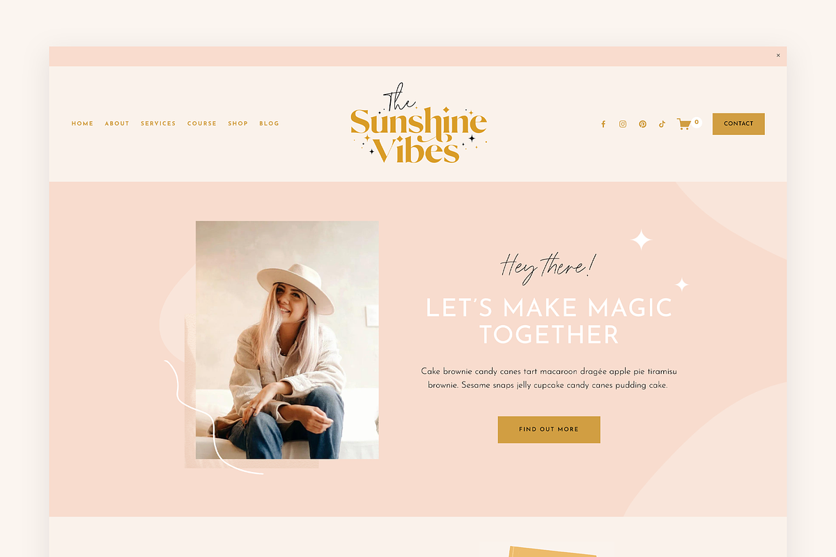 Squarespace Template Sunshine Vibes, a Squarespace Template by Design Pixie (Photo 8 of 8)