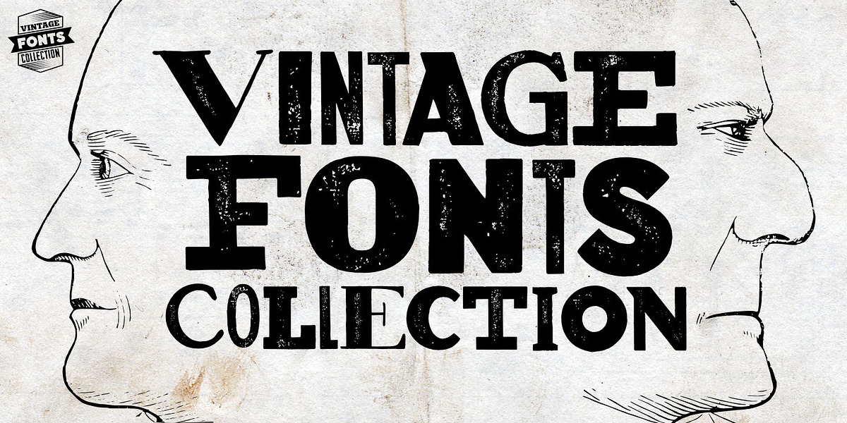 Vintage Fonts Collection, a Sans Serif Font by GRIN3 (Nowak) (Photo 1 of 8)