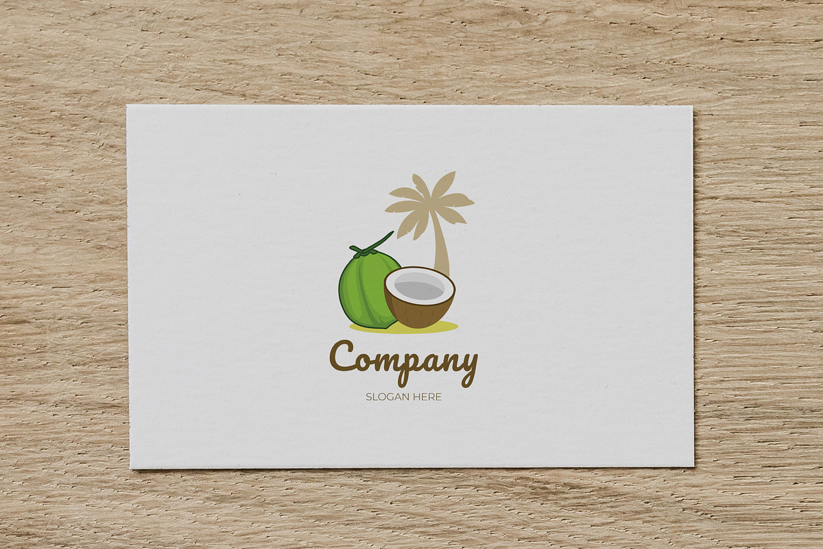 Beach coconut logo template, a Branding & Logo Template by Medianeka (Photo 2 of 3)