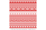 Red Lace Clipart Borders, an Illustration by Amanda Ilkov (Thumbnail 3 of 5)