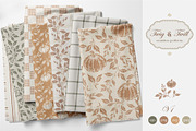 Twig & Twill-Autumn Neutrals, a Pattern Graphic by InaCorart (Thumbnail 1 of 13)