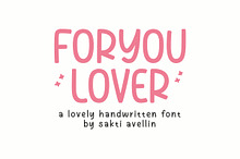 For You Lover - Handwritten Font