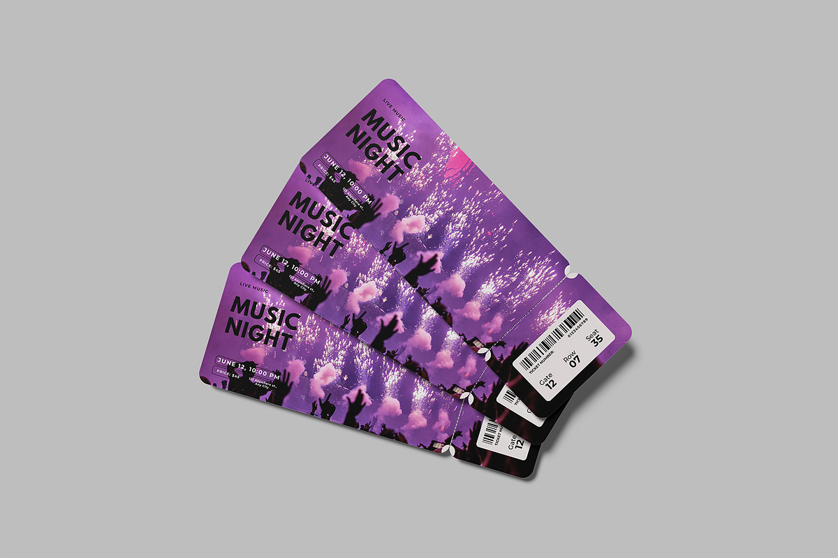 Event Ticket Mockup Bundle, a Flyer Template by Bangdastudio (Photo 9 of 16)