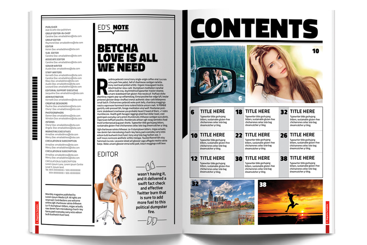 Indesign Magazine Template, a Magazine Template by Red Cactus Creative (Photo 5 of 23)