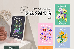 Flower Market Posters & Patterns