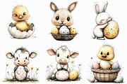 Whimsical Baby Farm Easter Clipart, an Illustration by Libby Wishes (Thumbnail 7 of 9)