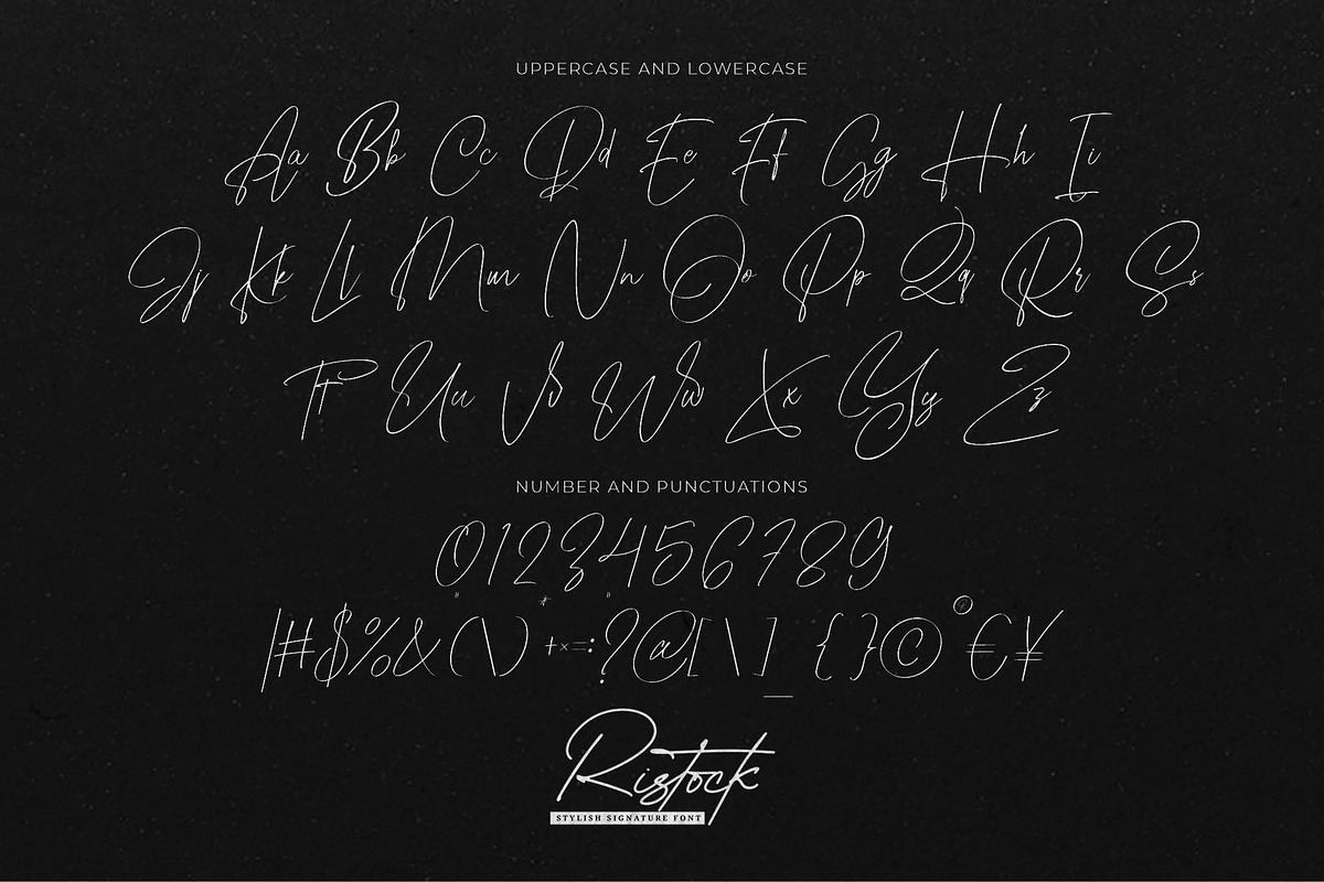 Ristock – Stylish Signature Font, a Handwritten Font by Almarkhatype (Photo 9 of 10)