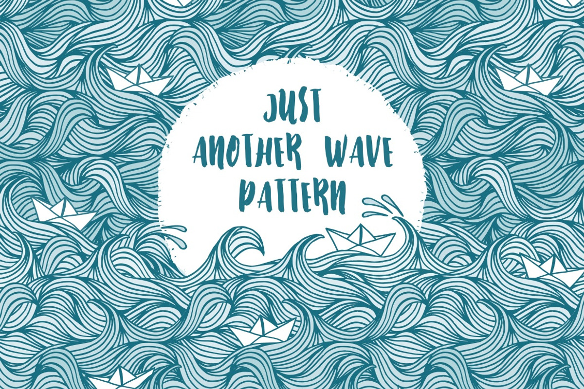Wave Pattern - Seamless design, a Pattern Graphic by Franzi draws (Photo 1 of 5)
