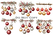Christmas Decorations Clipart, an Illustration by Craft Nest (Thumbnail 5 of 11)