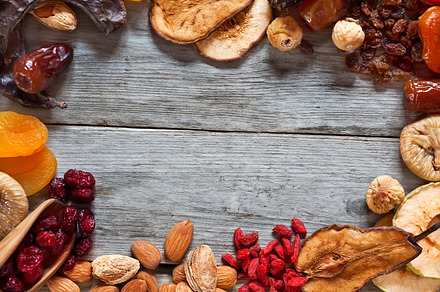 Mix of dried fruits featuring fruit, food, and sweet